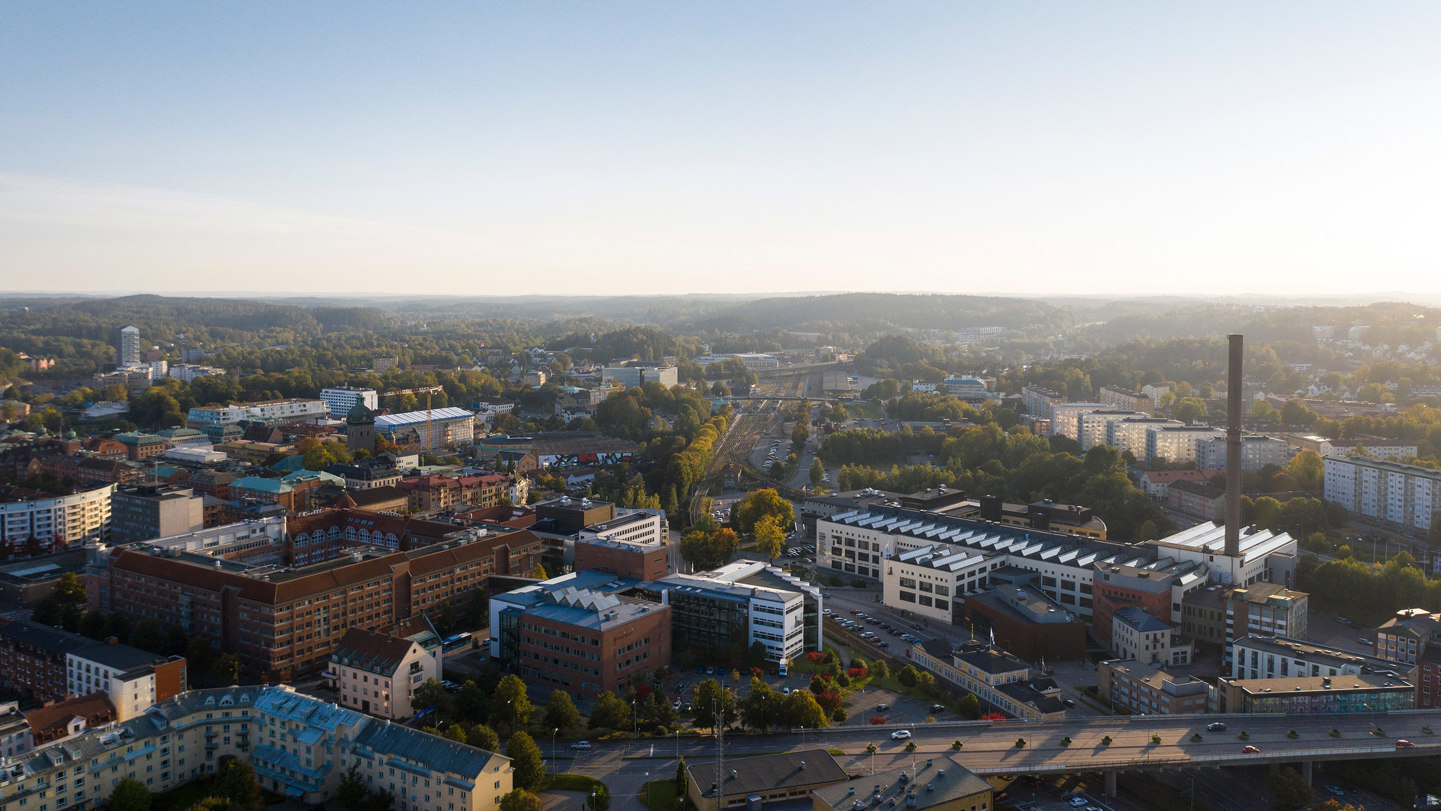 Drönarvy över campus